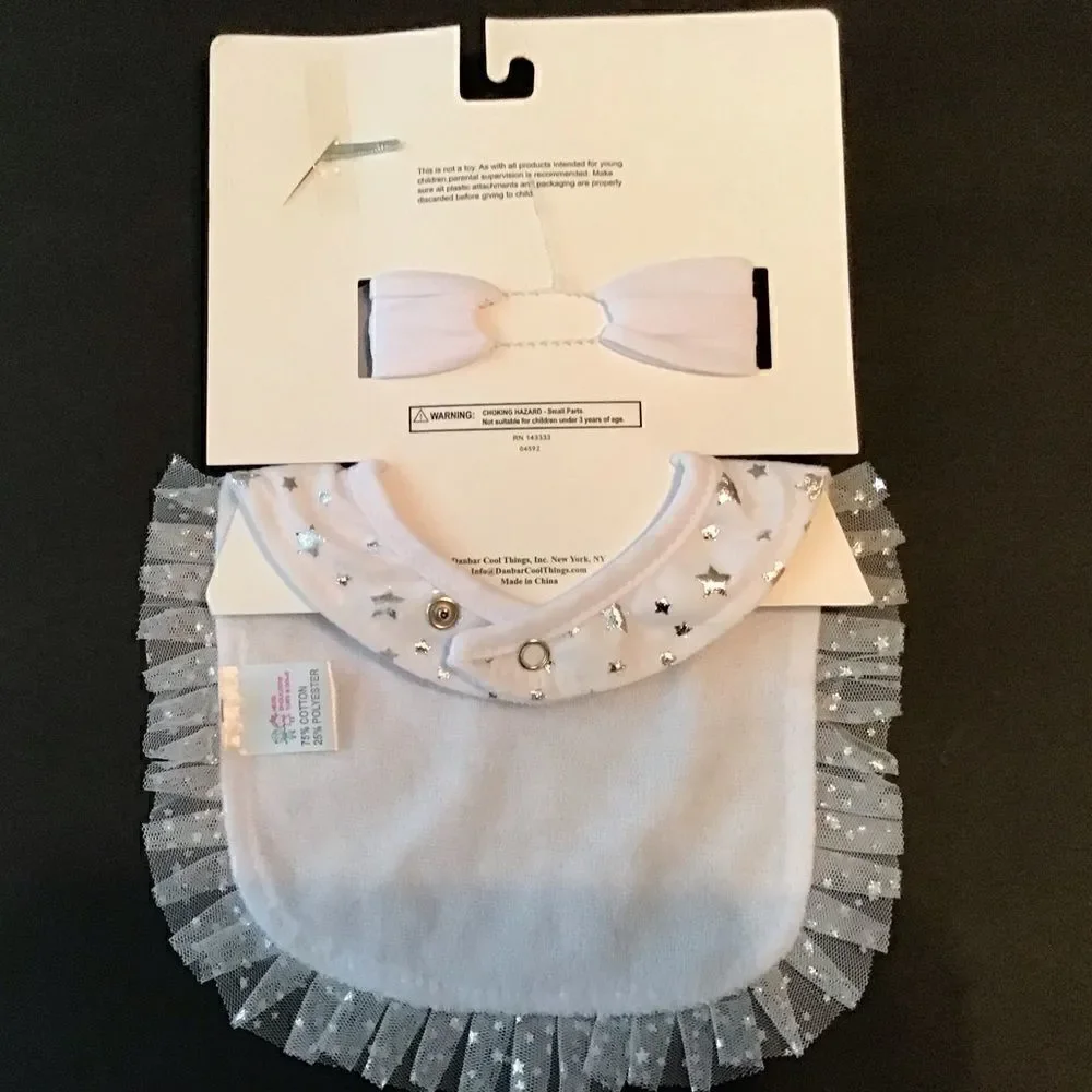 High Fashion Baby bib, head band and bow tie set